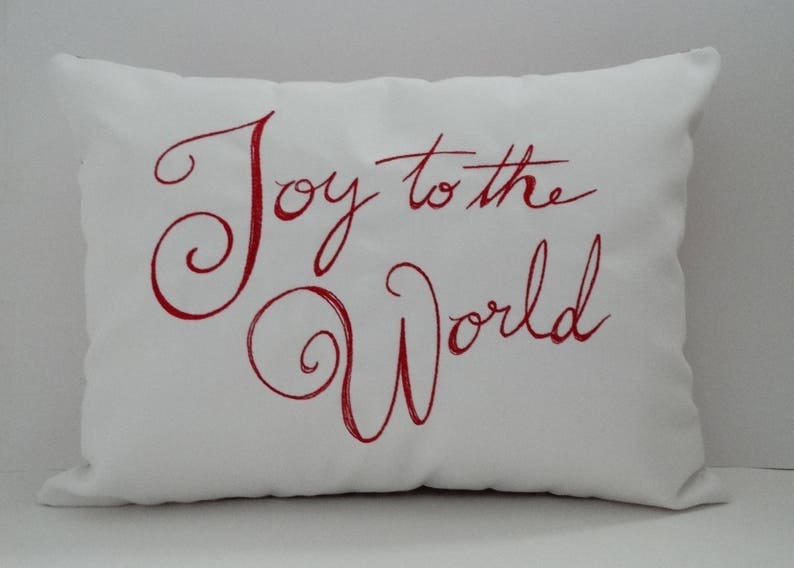JOY TO the WORLD Christmas Pillow Cover Sunbrella Indoor Etsy