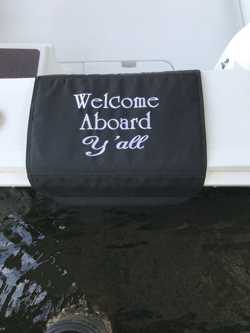 Sunbrella Gunwale Boat Mat Aboard Y'all Mat Etsy