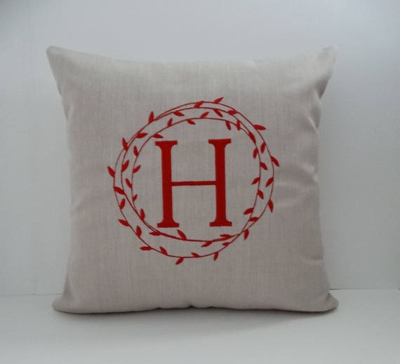 monogram outdoor throw pillows