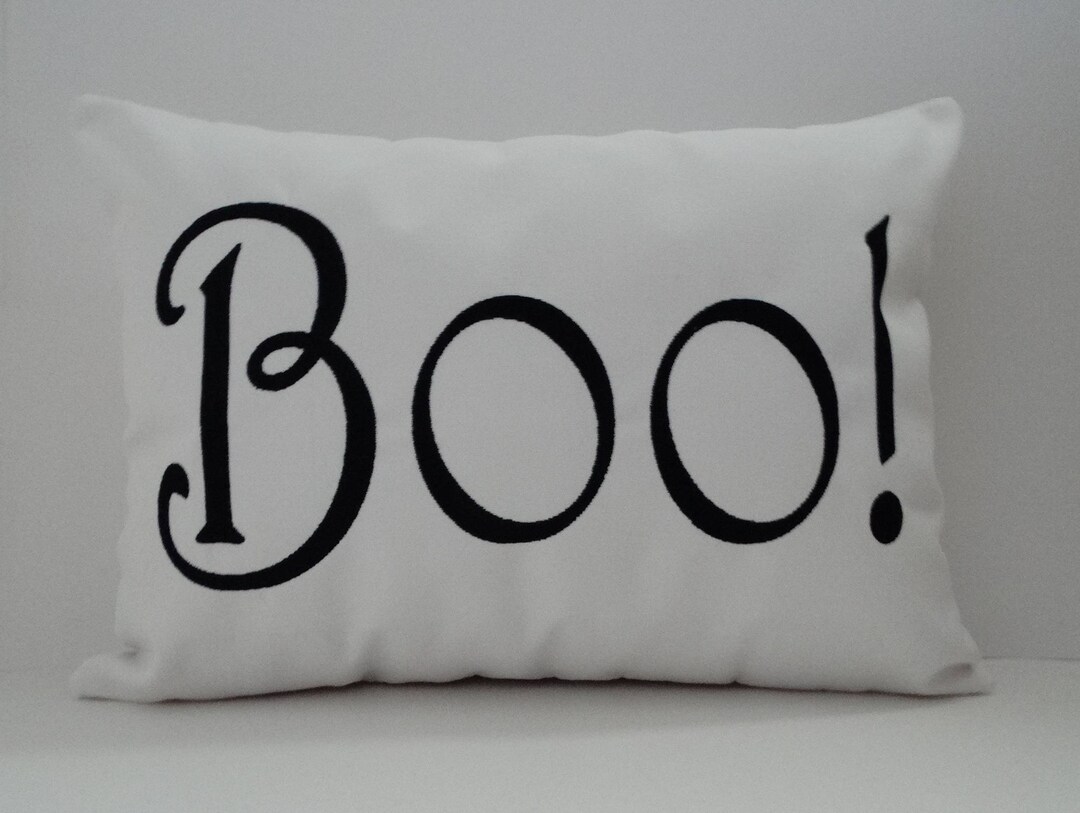 Boo Halloween Pillow Cover Halloween Decoration Sunbrella Etsy