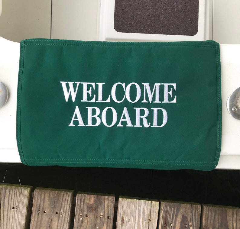 Aboard Boat Mat Sunbrella Boat Boarding Mat Etsy