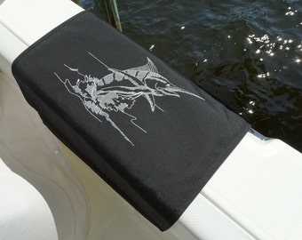 Sunbrella Boat Mat | Boat Boarding Mat | Non Skid Mat For Gunnel | Marlin Boat Mat | Custom Gunwale Boat Mat