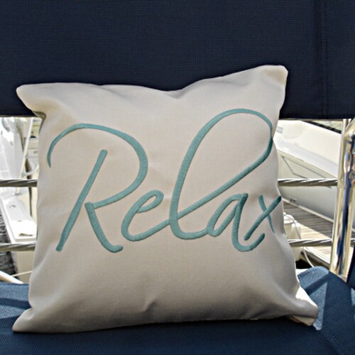 Pillow Cover RELAX Pillow Lounge Pillow Sunbrella Indoor Etsy