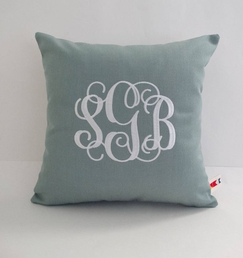 Decorative Monogram Pillow Throw Pillows Custom Monogram Etsy