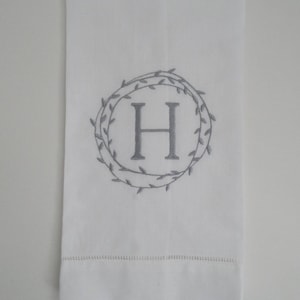 Monogrammed Tea Towel | Embroidered Towel | Personalized Tea Towel | Monogrammed Hostess Gift | Housewarming Gift | Gift Under 20