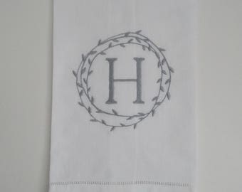 Monogrammed Tea Towel | Embroidered Towel | Personalized Tea Towel | Monogrammed Hostess Gift | Housewarming Gift | Gift Under 20