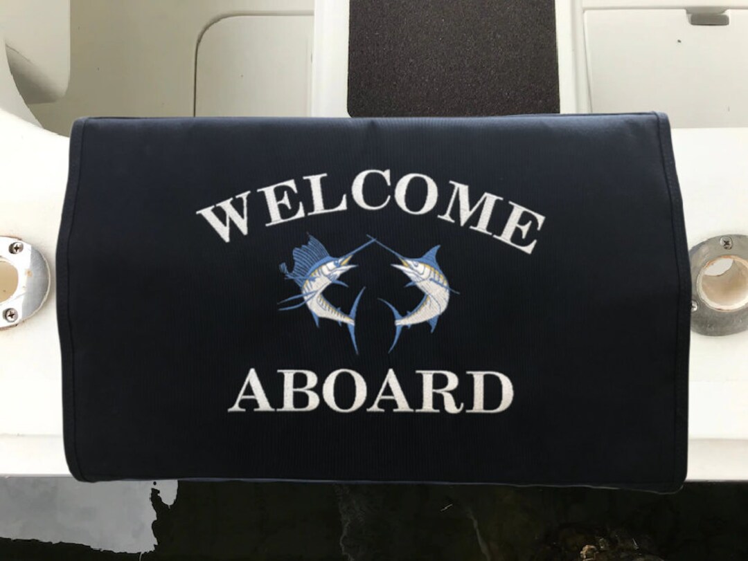 Sunbrella Marlin Sailfish Gunwale Boarding Mat Aboard Boat Gunwale Cover Non Skid