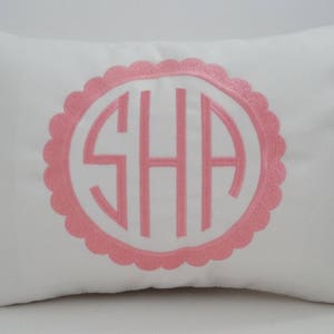 Custom Monogrammed Pillow Cover | Monogram Baby Pillow | Keepsake Pillow | Nursery Pillow Cover