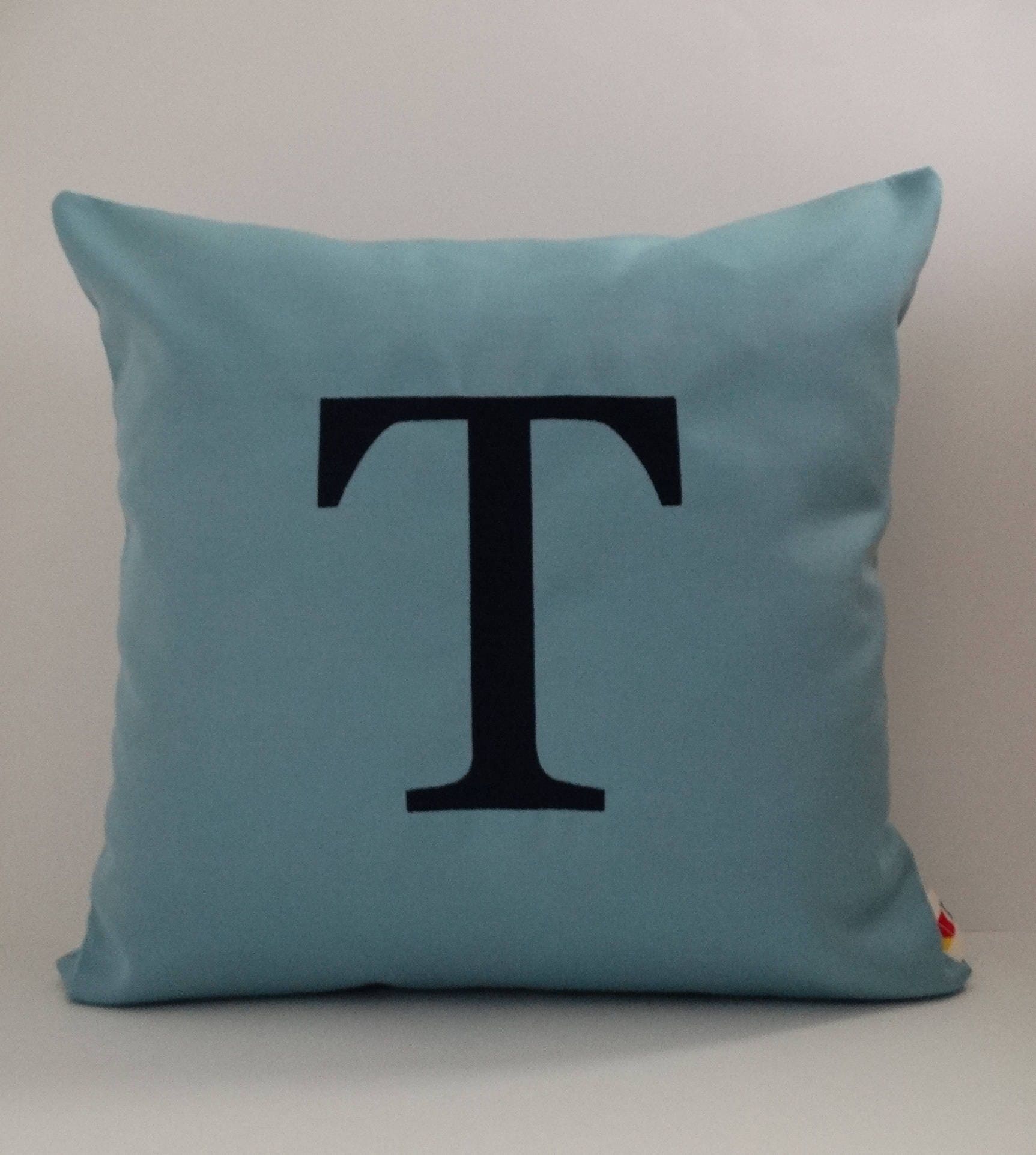 Monogram Initial Pillow Cover Sunbrella Indoor Outdoor | Etsy