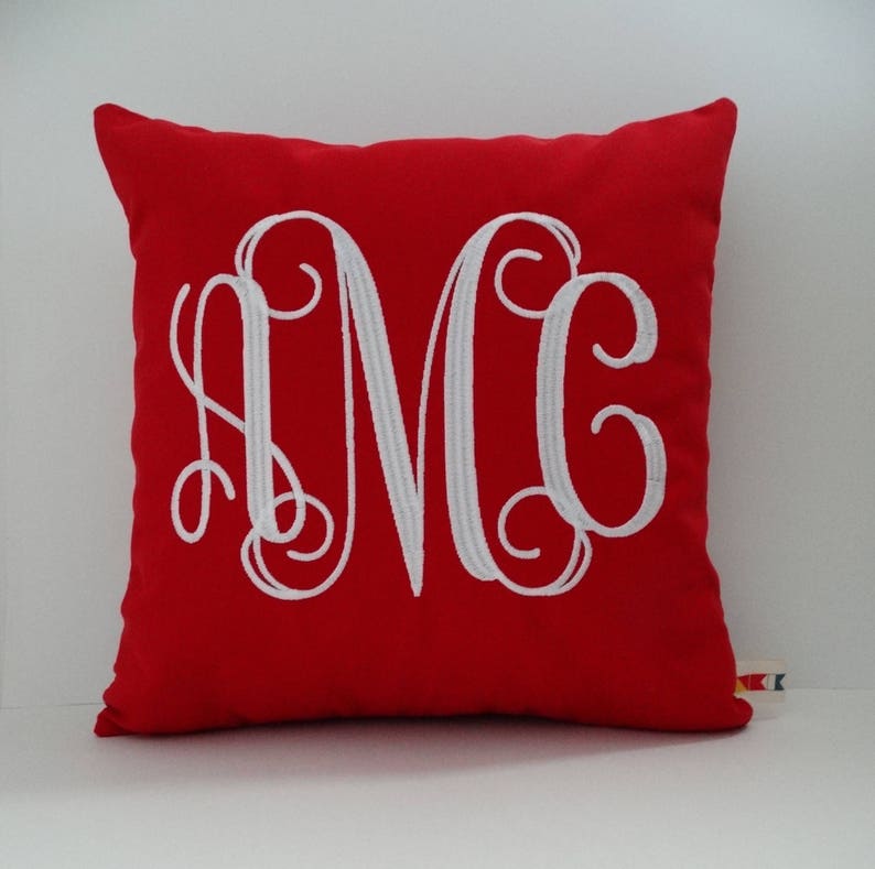 Decorative Monogram Pillow Throw Pillows Custom Monogram Etsy