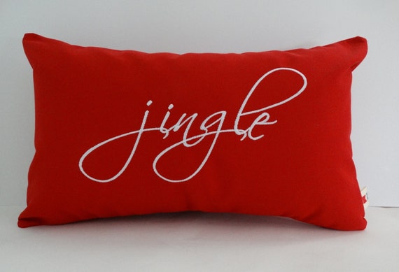 Christmas Pillow Cover Jingle Pillow Cover Sunbrella Indoor