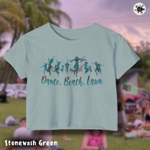 Dance Beach Lawn Womens Festival Crop Top  Shirt Kalani Kehena Beach Seaview Lawn Puna Hawaii Ecstatic Dance Crop Top Big Island Punatic gif