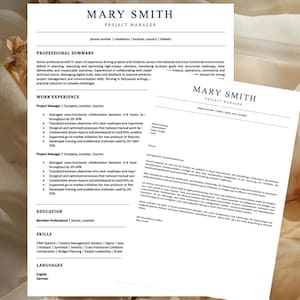 Lebenslauf Vorlage Deutsch Englisch, Anschreiben Muster, Oxford Resume Template Word, Bewerbung Set, CV Design, Hard Soft Skills Liste