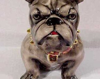 Bulldog Black Cookie Jar