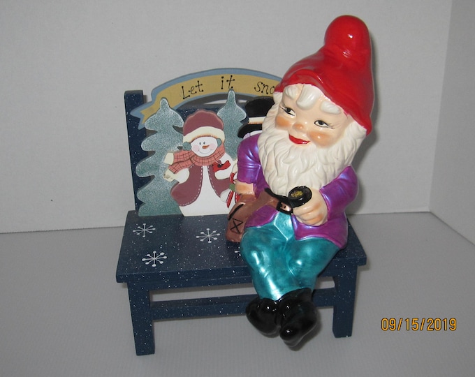 Featured listing image: Sitting  Garden Gnome with Chair