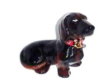 Dachshund Cookie Jar Walnut Brown