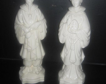 Vintage Oriental Emperor and Empress Figurines and The Baby
