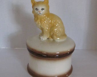 Cat Round Cookie Jar