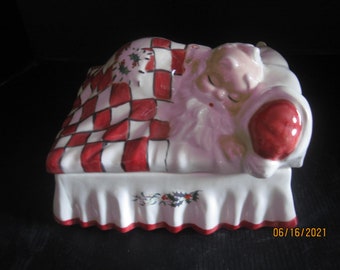 Santa Sleeping Treat/Candy Jar