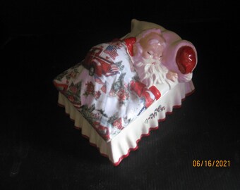 Santa Sleeping Treat/Candy Jar