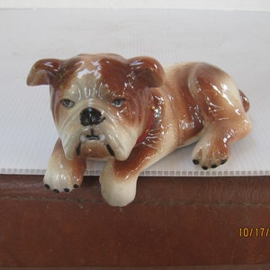 Bulldog Sitter Figurine