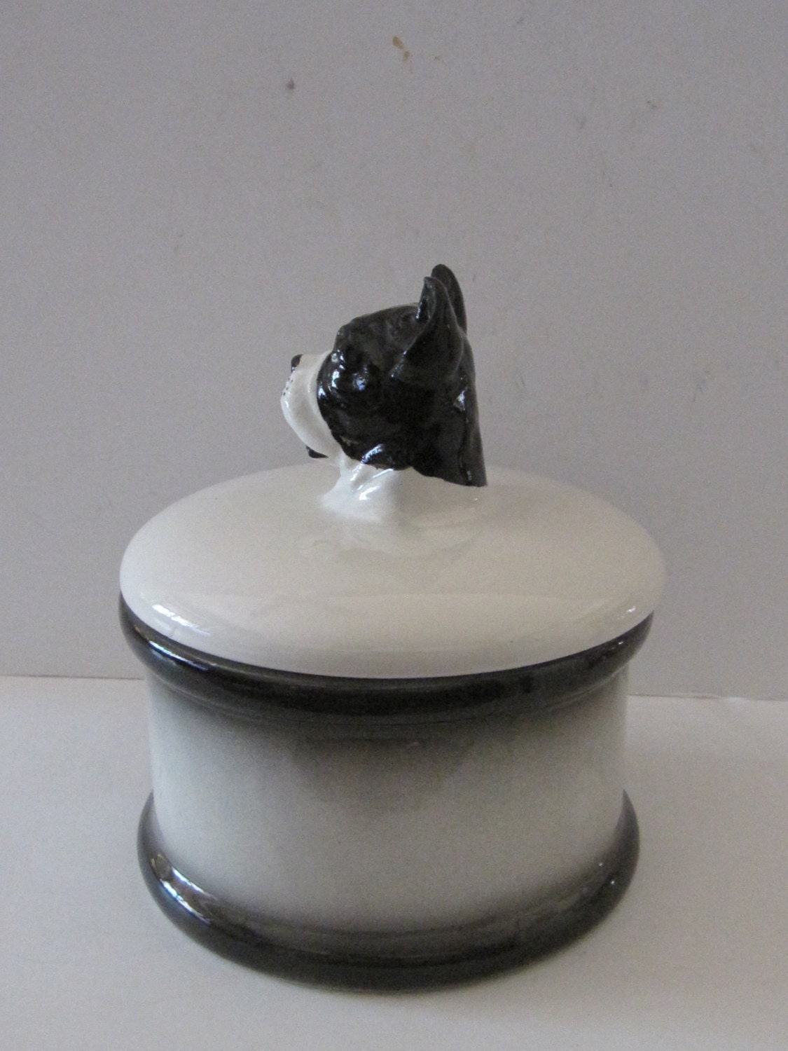 Boston terrier treat jar hot sale