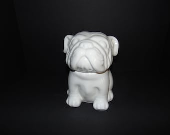 White English Bull dog Cookie Jar