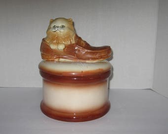 Cat in a Shoe Cookie Jar