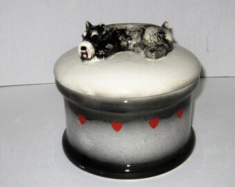 Schnauzer Round Cookie Jar