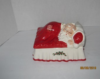 Santa Sleeping Treat/Candy Jar