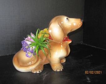 New Ceramic Dachshund Planter