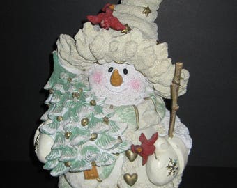 Christmas Winter Mr Snowman Festive Statue