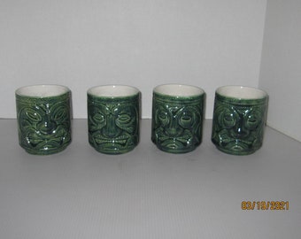 Tiki Mugs, Set of Four