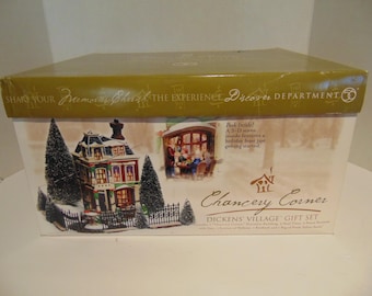Department 56 Dickens Village Chancery Corner Gift Set 3D lights up NEWin Box