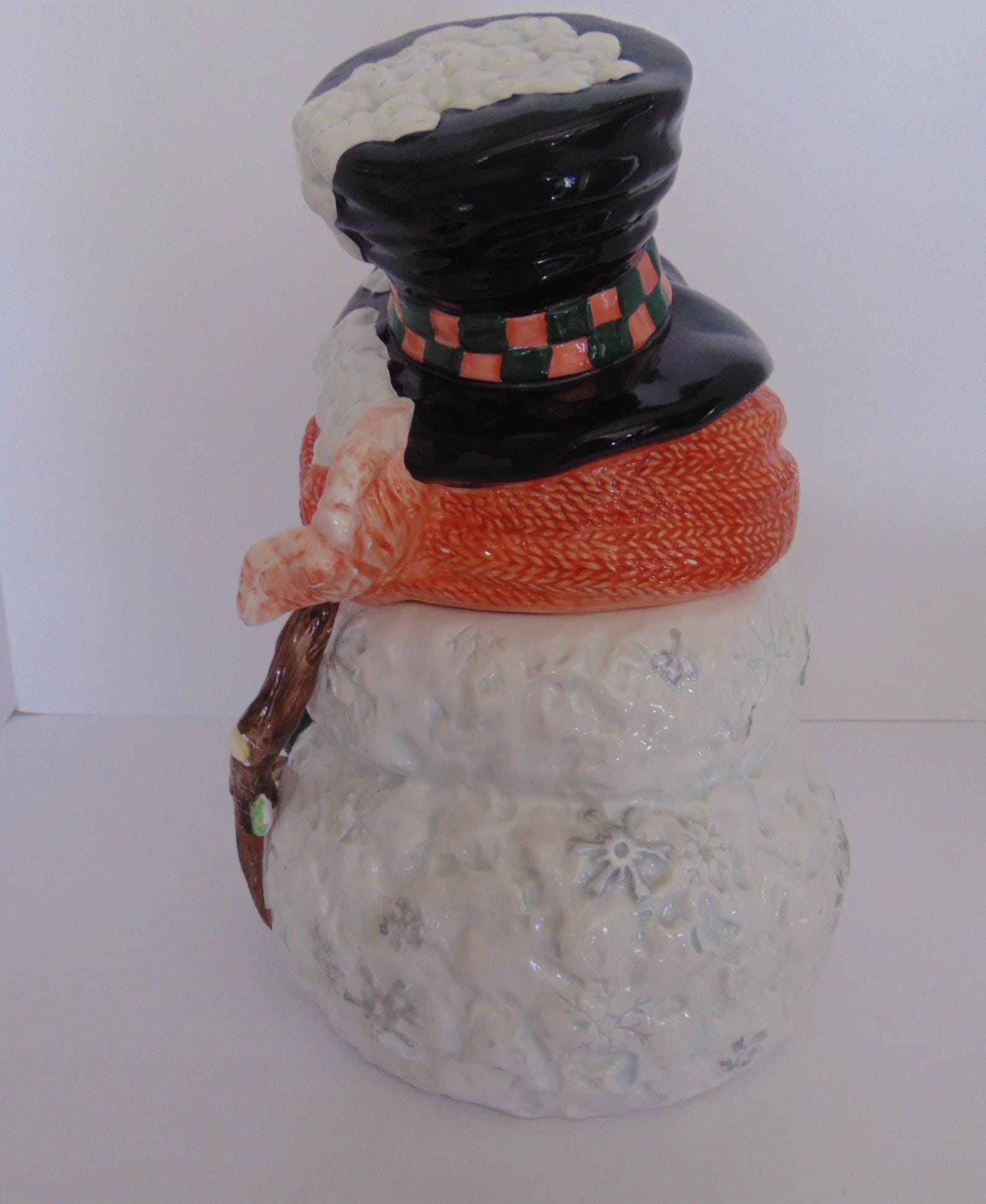 Vintage Snowman Cookie Jarnull