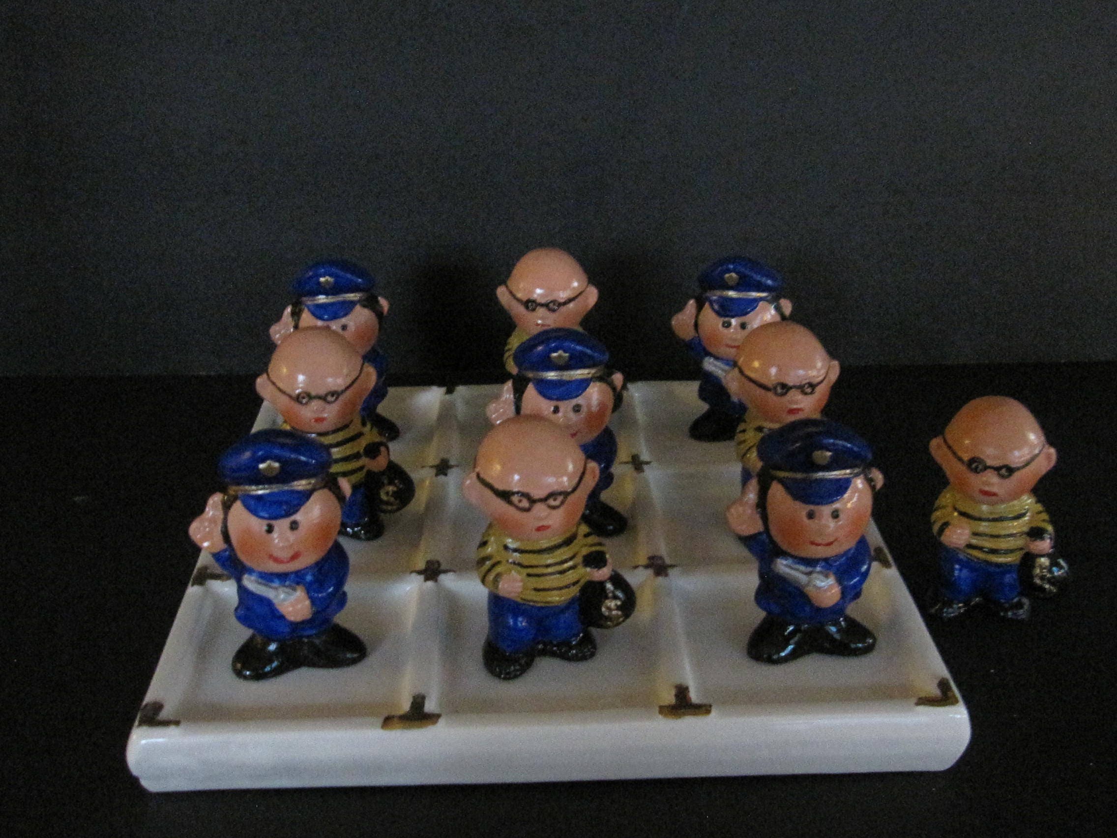 Vintage Ceramic Tic Tac Roe Cops And Robbers Etsy Australia