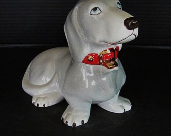 Silver/Grey Dachshound Cookie/Candy Jar