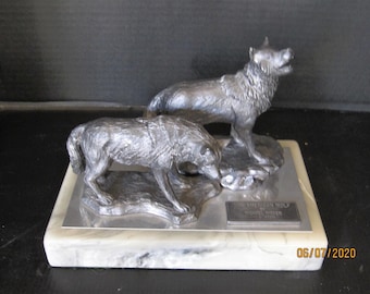 Michael Ricker - The American Wolf - Pewter Sculpture