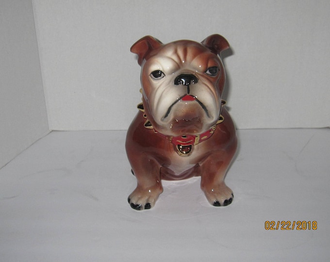 Featured listing image: Bull Dog Piggy Bank 9 1/2 inches Tall