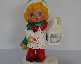 Luminary Girl Caroler Candle Holder