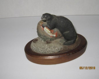 The Hamilton Collection American Wildlife Bronze Collection Otter 1977