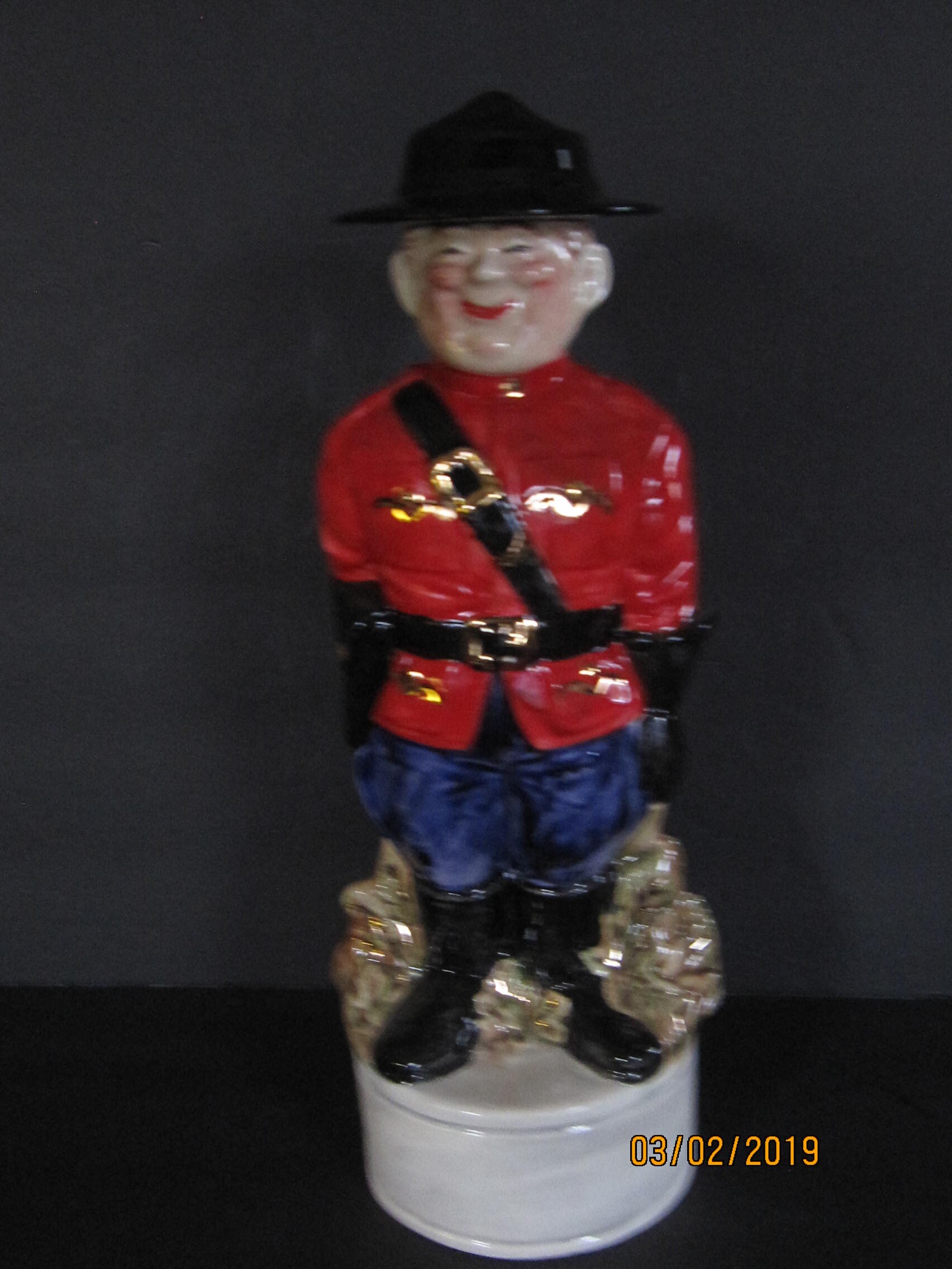 Alberta Vintage Canadian Mountie Liquor Decanter