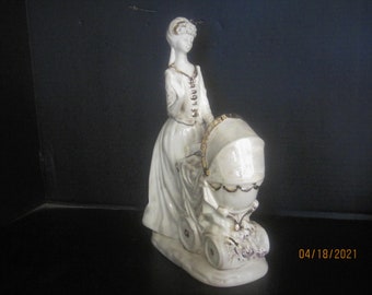 Porcelain  Bisque Figurine Mother and Child