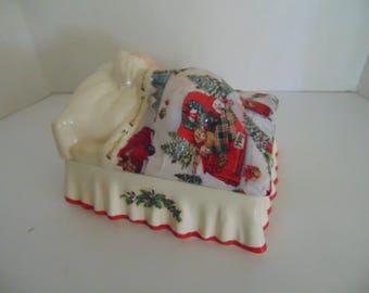 Santa Sleeping Treat/Candy Jar
