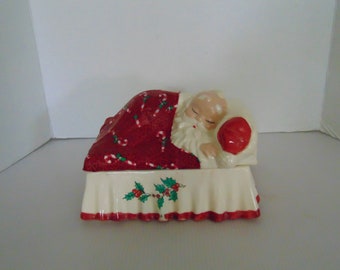 Santa Sleeping Treat/Candy Jar