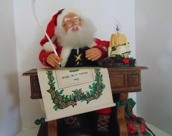 Holiday Creations Santa Animated Musical Christmas Writing Desk