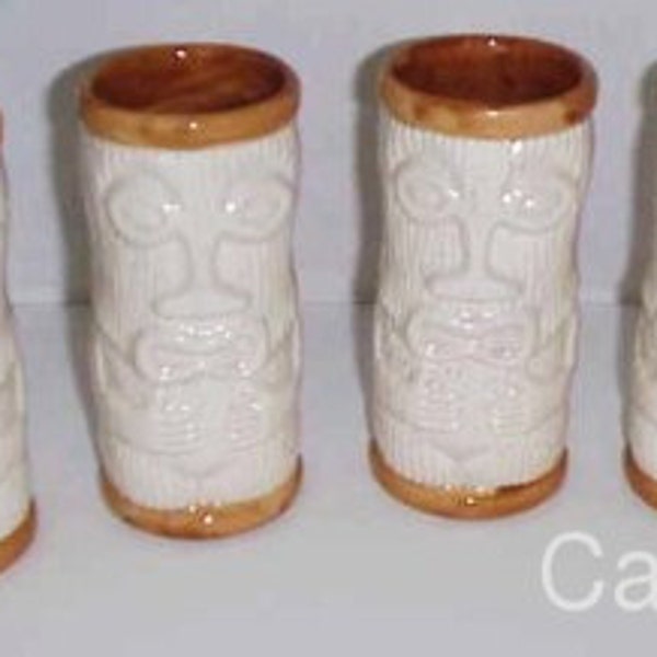 Set of four 6 inches height Tiki Glasses