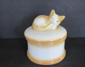 Cat Round Cookie Jar