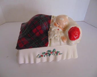 Santa Sleeping Treat/Candy Jar