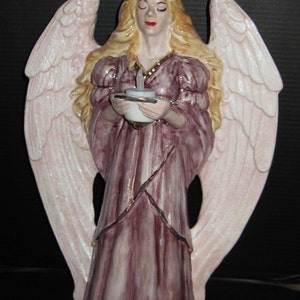 Large Christmas Angel Holding a Candle image 1